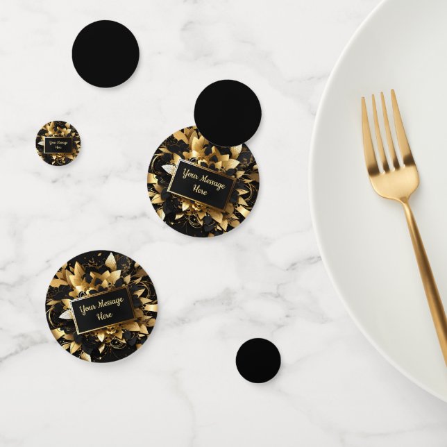 Personalized Elegant Gold Confetti (Group)