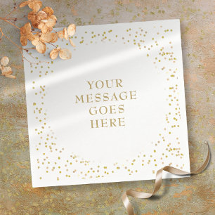 Personalized Elegant Gold Dust Confetti Napkins