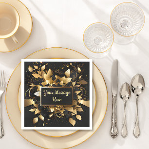 Personalized Elegant Gold Napkins