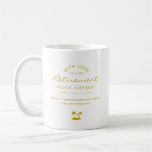 Personalized Elegant Gold Retirement Keepsake Coffee Mug