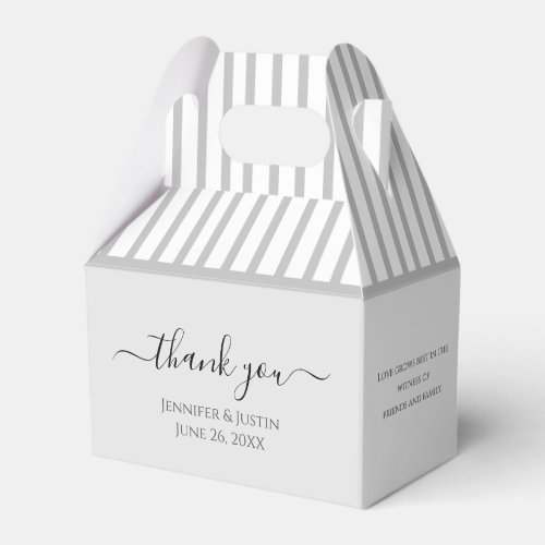 Personalized Elegant Grey Mini Favor Boxes