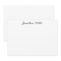 Personalized Elegant Handwritten Script Text Flat Note Card | Zazzle