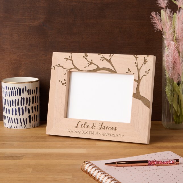  Personalized Elegant Happy Anniversary  Engraved Frames (Left)