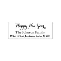 Personalized Elegant Happy New Year Return Address