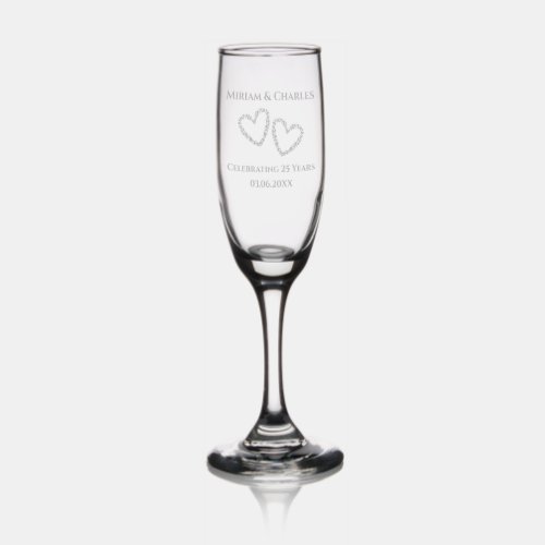 Personalized Elegant Heart 25th Anniversary Gift