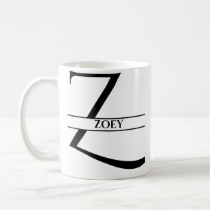 Personalized Elegant Initial Letter Z  Coffee Mug