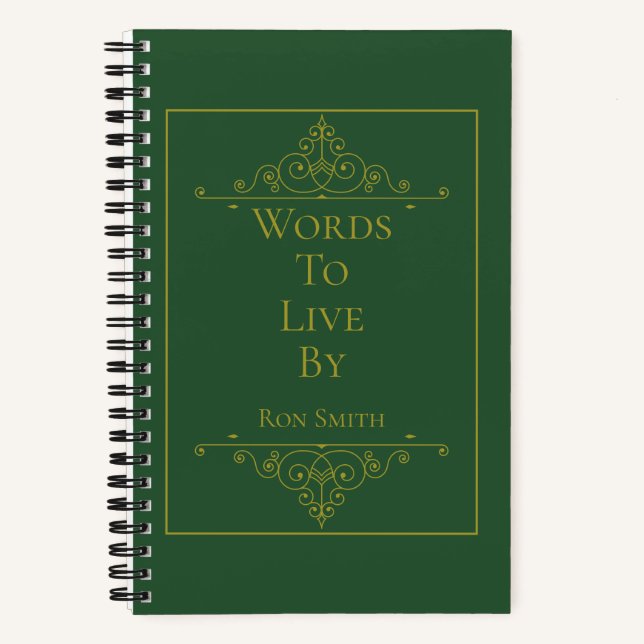 Personalized Elegant Journal for Quotes (Front)