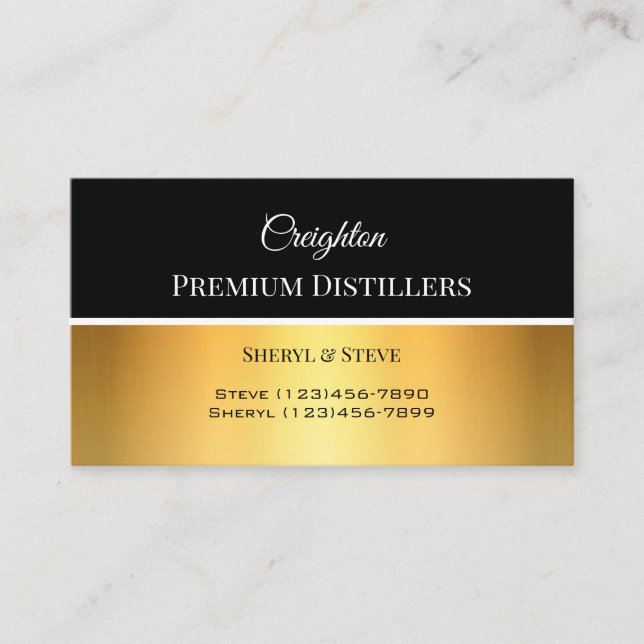 Personalized Elegant Label Business Card (Front)
