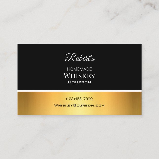 Personalized Elegant Label Business Card (Front)