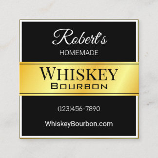 Personalized Elegant Label Square Business Card