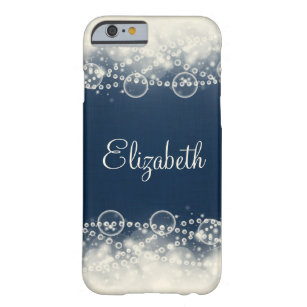 Personalized Elegant Lace and Pearls Barely There iPhone 6 Case