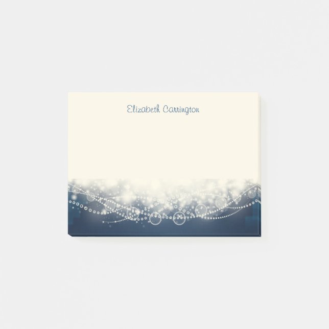 Personalized Elegant Lace and Pearls Post-it Notes (Front)