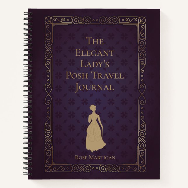 Personalized Elegant Lady's Travel Journal (Front)