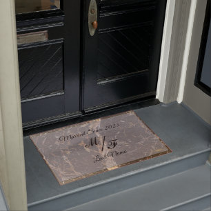 Personalized Elegant Marble Doormat