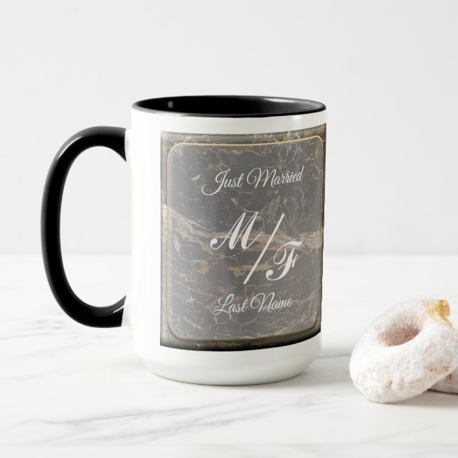 Personalized Elegant Marble Mug (With Donut)