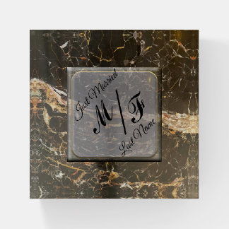 Personalized Elegant Marble Paperweight