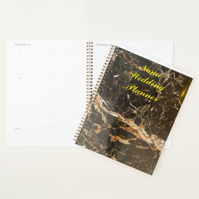 Personalized Elegant Marble Planner (Display)