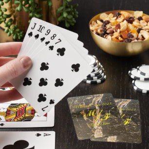 Personalized Elegant Marble Poker Cards