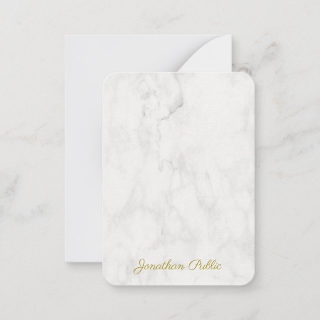 Personalized Elegant Marble Template Monogram Name (Front)