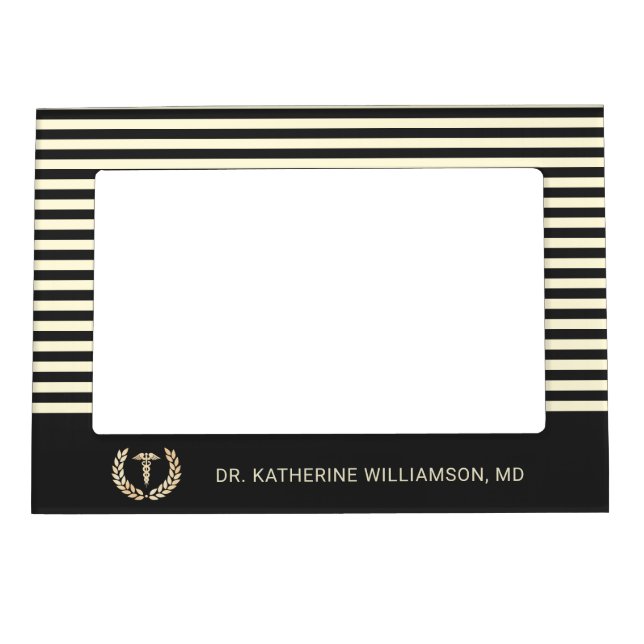 Personalized Elegant Medical Symbol Doctor Nurse Magnetic Frame (Front)