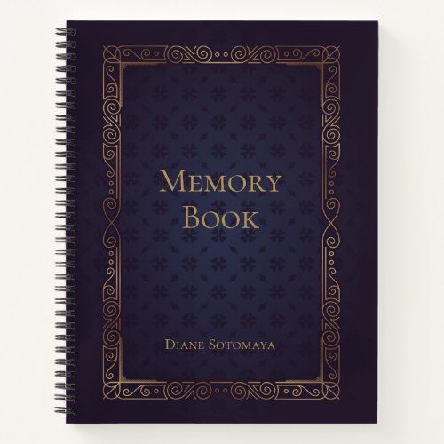 Personalized Elegant Memory Book Notebook