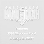 Personalized, Elegant Menorah Hannukah  Embosser<br><div class="desc">Add a touch of timeless elegance to your stationery with this personalized Hanukkah embosser, featuring a classic menorah design and refined typography. Perfect for creating raised impressions on envelopes, cards, invitations, and paper goods, this embosser brings understated luxury to Jewish holiday correspondence and everyday stationery. Ideal for Hanukkah greetings, family...</div>