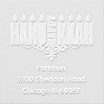 Personalized, Elegant Menorah Hannukah  Embosser<br><div class="desc">Add a touch of timeless elegance to your stationery with this personalized Hanukkah embosser, featuring a classic menorah design and refined typography. Perfect for creating raised impressions on envelopes, cards, invitations, and paper goods, this embosser brings understated luxury to Jewish holiday correspondence and everyday stationery. Ideal for Hanukkah greetings, family...</div>