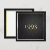 Personalized Elegant Metallic Gold 1993 (Front/Back)