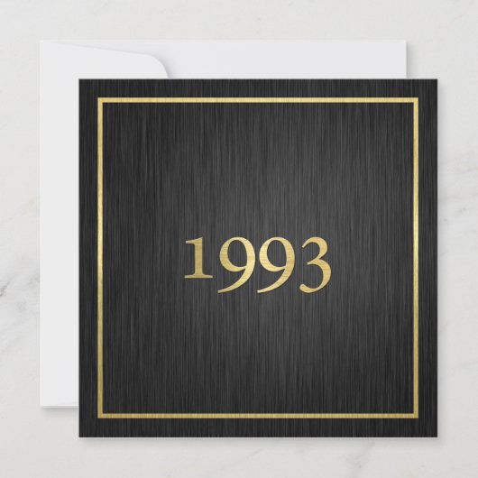 Personalized Elegant Metallic Gold 1993 (Front)