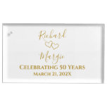Personalized Elegant Modern 50th Anniversary Party Place Card Holder