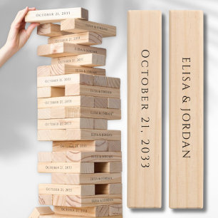 Personalized Elegant Modern Minimal Custom Wedding Topple Tower