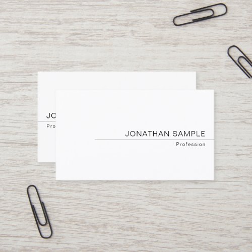 Personalized Elegant Modern Minimal Simple Business Card