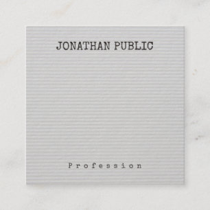 Personalized Elegant Modern Minimalistic Template Square Business Card
