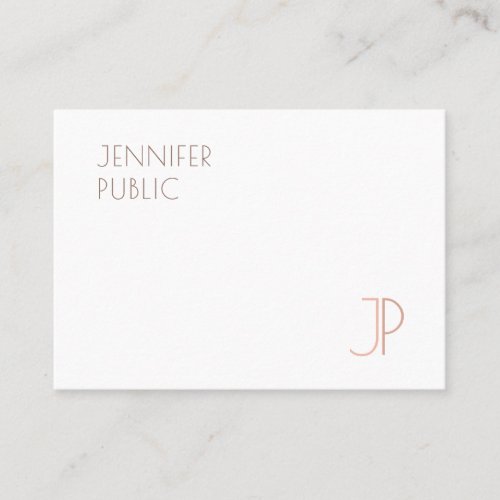 Personalized Elegant Modern Monogram Template Top Business Card