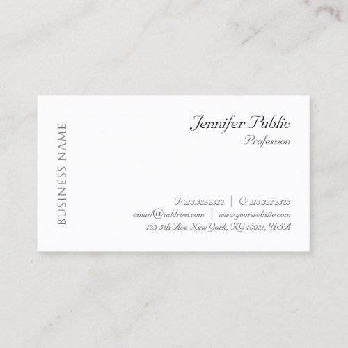 Personalized Elegant Modern Professional Template Business Card