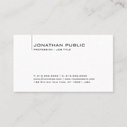 Personalized Elegant Modern Professional Template Business Card