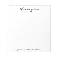 Personalized Elegant Modern Script Thank You