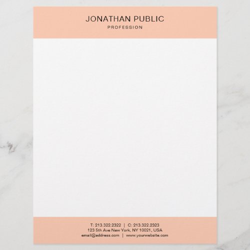 Personalized Elegant Modern Trendy Simple Template Letterhead
