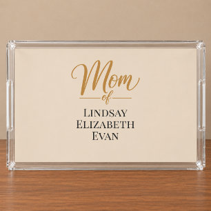 Personalized Elegant Mom Acrylic Tray