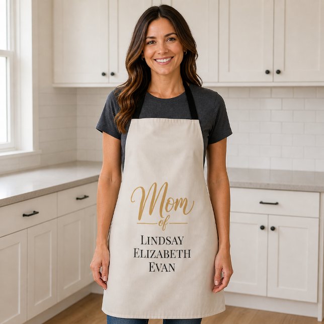Personalized Elegant Mom Apron (Creator Uploaded)