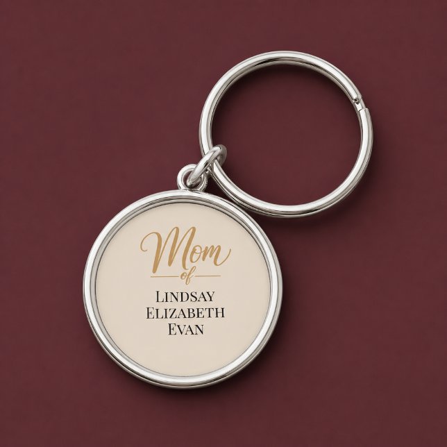 Personalized Elegant Mom Keychain (Creator Uploaded)