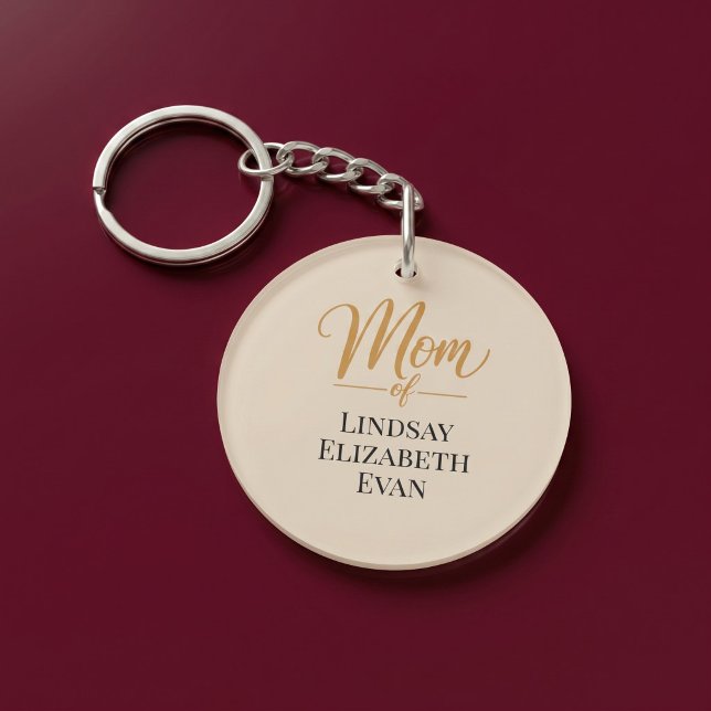 Personalized Elegant Mom Keychain (Creator Uploaded)