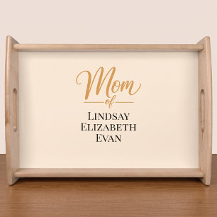 Personalized Elegant Mom Serving Tray