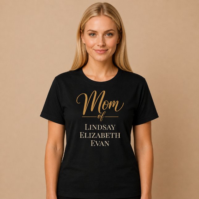 Personalized Elegant Mom T-Shirt (Creator Uploaded)