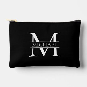 Personalized Elegant Monogram and Name Accessory Pouch