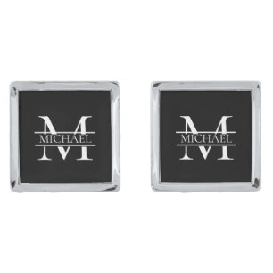 Personalized Elegant Monogram and Name Cufflinks