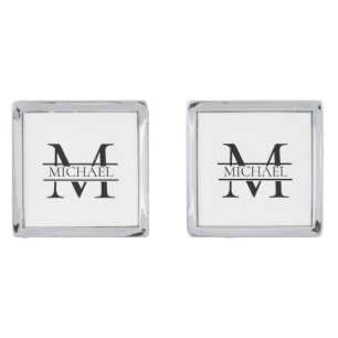 Personalized Elegant Monogram and Name Cufflinks