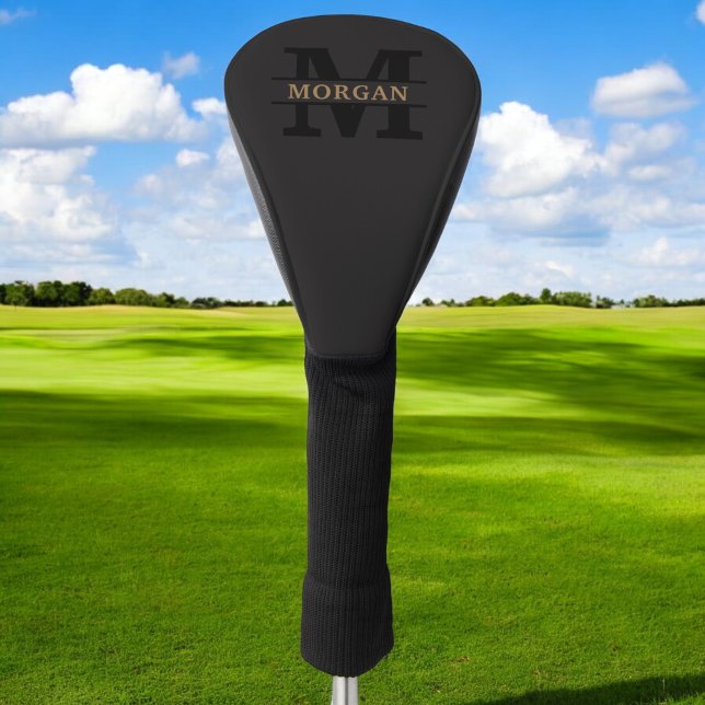 Personalized Elegant Monogram and Name Golf Head Cover (Creator Uploaded)