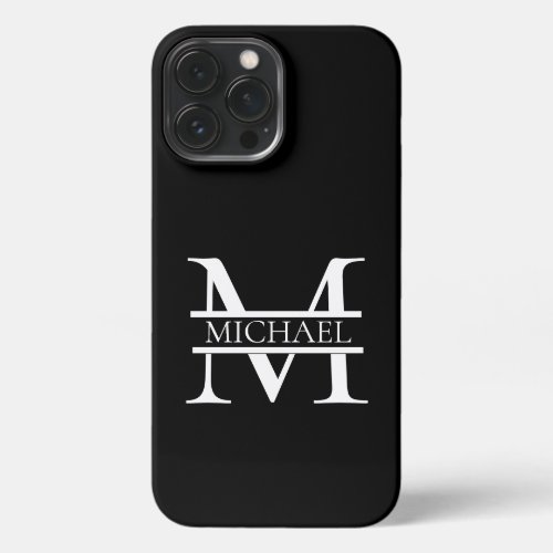 Personalized Elegant Monogram and Name iPhone 13 Pro Max Case