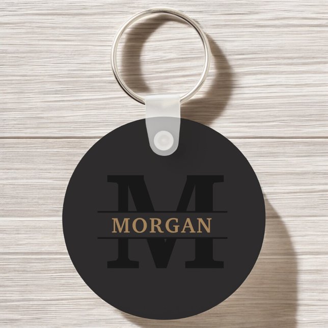 Personalized Elegant Monogram and Name Keychain (Creator Uploaded)